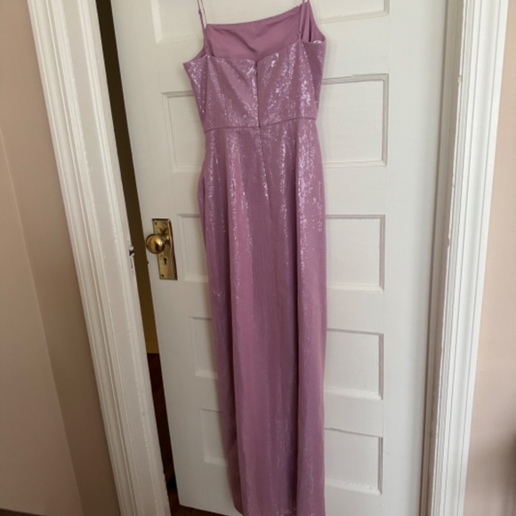 HALSTON Alania Ruched A-Line Sequin Gown - Picture 4 of 10